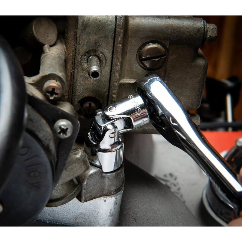 Juego de Llaves de Vaso Flexibles/Universales de 6 Puntas Métricas GEARWRENCH de 1/4 y 3/8 pulgadas (22 piezas) - 86539