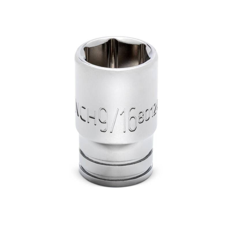 Juego de dados SAE de 1/4 de pulgada de 6 puntos de longitud media GEARWRENCH de 10 piezas - 80305S-06