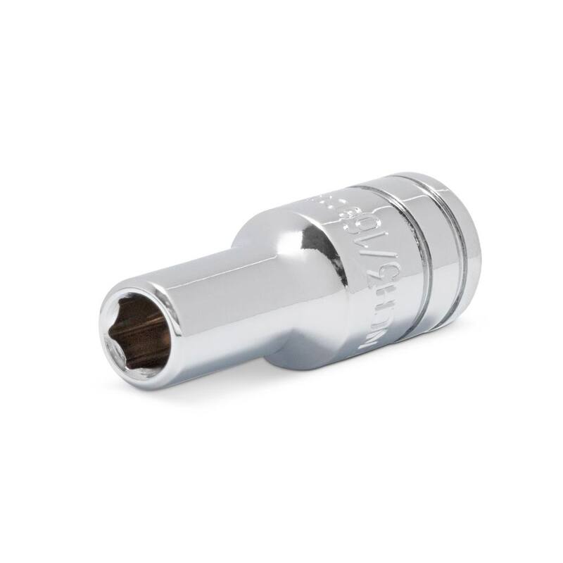 Juego de dados SAE de 1/4 de pulgada de 6 puntos de longitud media GEARWRENCH de 10 piezas - 80305S-06
