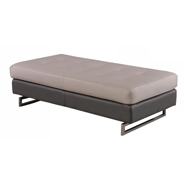 Homeroots Two-Tone Ottoman 63 x 32 x 19 in. - 366197