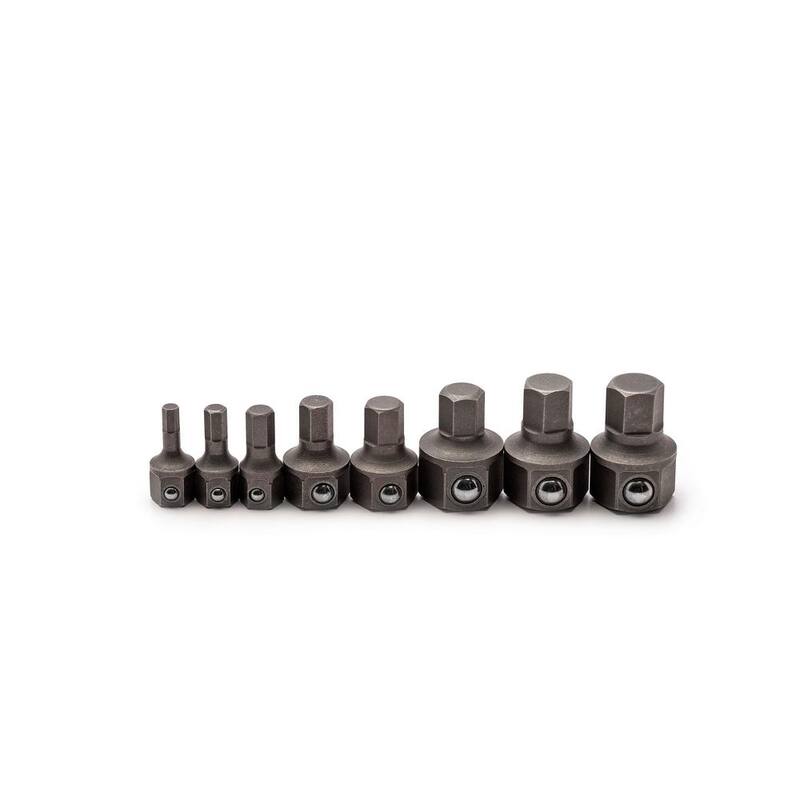 Juego de inserción de bits hexagonales de perfil bajo métricos GEARWRENCH para llaves de 6 y 12 puntos (8 piezas) - 81550
