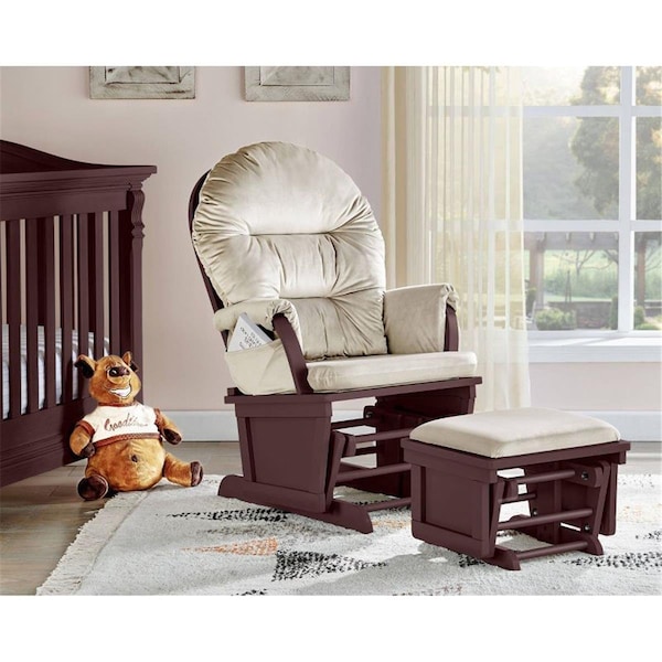 Kd Aparador Madison Glider & Ottoman Espresso & Latte - KD3534028