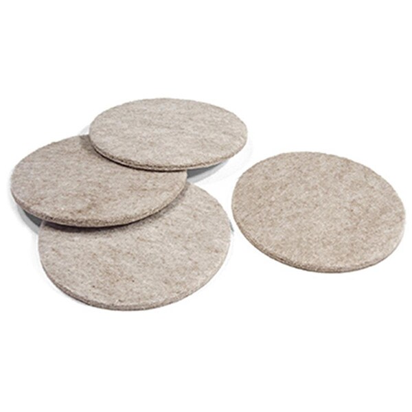Convenience Concepts 3 in. TruGuard Round Heavy Duty Self Adhesive Felt Pads, Tan, 4PK - HI2668215