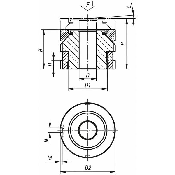 Kipp Leveling Set With Spherical Washer, D=11 Stainless Steel, D2= 32 - K0695.05101