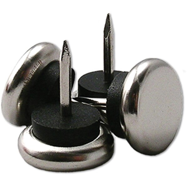 Richelieu 1.25 in. TruGuard Gold Metal Base Round Nail On Cushioned Glides, 4PK - 235870