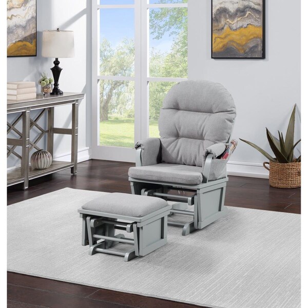 Suite Bebe Madison Glider & Ottoman Gray & Oyster - 26217-GYO