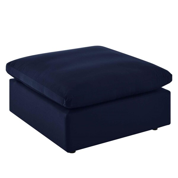 Modway Furniture 20.5 x 37 x 37 in. Commix Sunbrella Outdoor Patio Ottoman, Navy - EEI-4906-NAV
