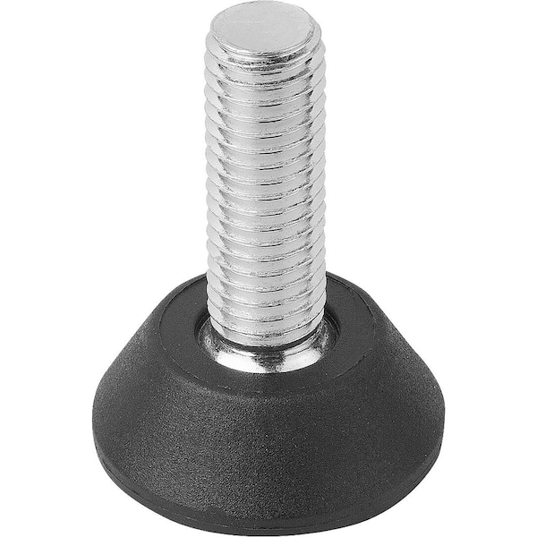 Kipp Levelling Foot Round M10X20, D=47, Polyamide, Comp:Steel - K0674.4710X020