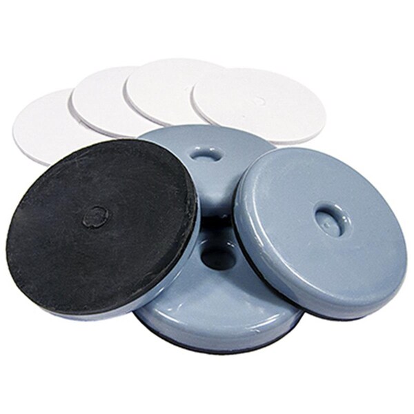 Homepage 1.87 in. TruGuard Round Sliders with Adhesive, Gray Blue, 4PK - HO3238179