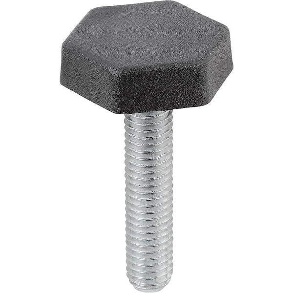 Kipp Levelling Foot Hexagon M10X30, Sw=30, Polythene, Comp:Steel - K0676.3010X030