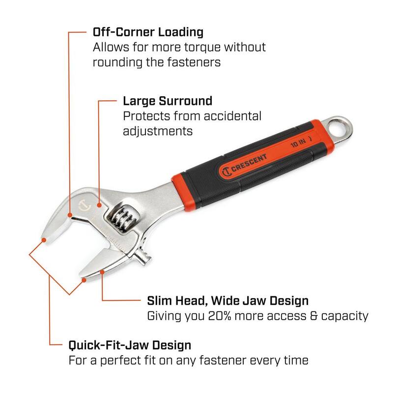 Llave ajustable de 10 pulgadas con agarre acolchonado - AC310CVS