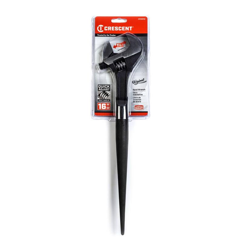 Llave de construcción ajustable Crescent de 16 pulgadas con recubrimiento de óxido negro - AT215SPUD