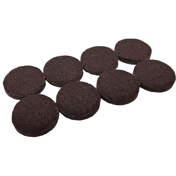Shepherd Hardware Protective Pad, Felt, Dark Brown, 1-1/2 in Dia, Round - 9863