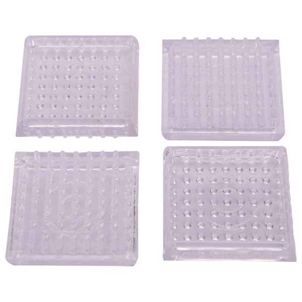Prosource Furniture Glide, Plastic, Clear, Clear, 1-13/16 x 1-13/16 x 5/8 in Dimensions - FE-50890-PS