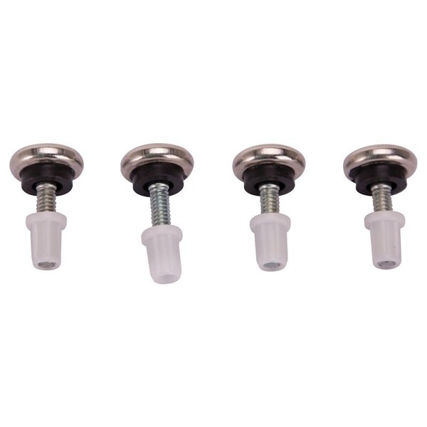 Prosource Furniture Glide, Plastic/Steel, Silver, Nickel Plated, 7/8 x 7/8 x 1-7/16 in Dimensions - FE-S504-PS