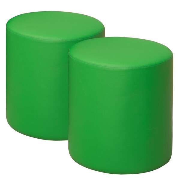 Regency Logan Round Vinyl Ottoman (Set of 2)- Envy Green - N6262EG2PK