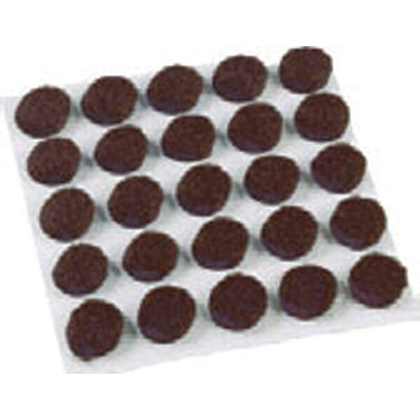 Shepherd Hardware Furniture Pad, Felt Cloth, Brown, 3/8 in Dia, Round - 9949