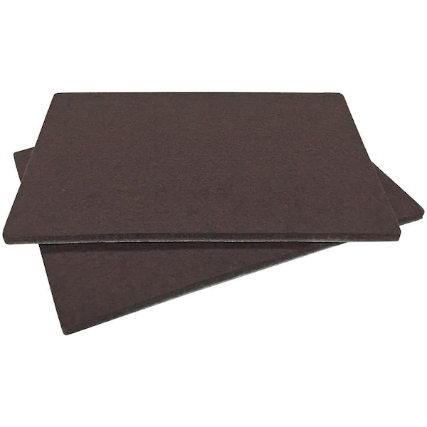 Shepherd Hardware Hardware Blanket Furniture Pad, Felt, Brown, 4-1/4 in L, 6 in W, 5 mm Thick, Rectangular - 9860