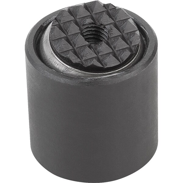 Kipp Self-Aligning Pads With O-Ring D1=30, Form:F Carbon Steel, Interchangable Insert, Comp:Carbon Steel - K0285.330X030