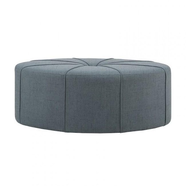 Madison Park Madison Park MP101-0199 Ferris Oval Ottoman - Blue - MP101-0199