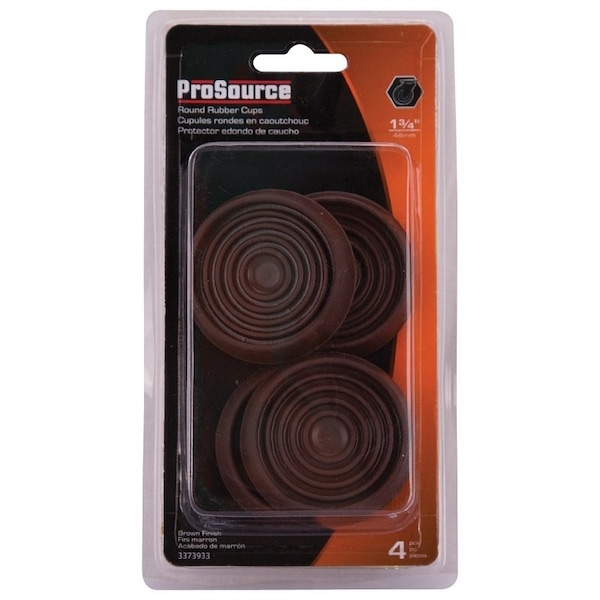Prosource Caster Furniture Glide, Rubber, Brown, Brown, 2-5/32 x 2-5/32 x 15/32 in Dimensions - FE-S709-PS