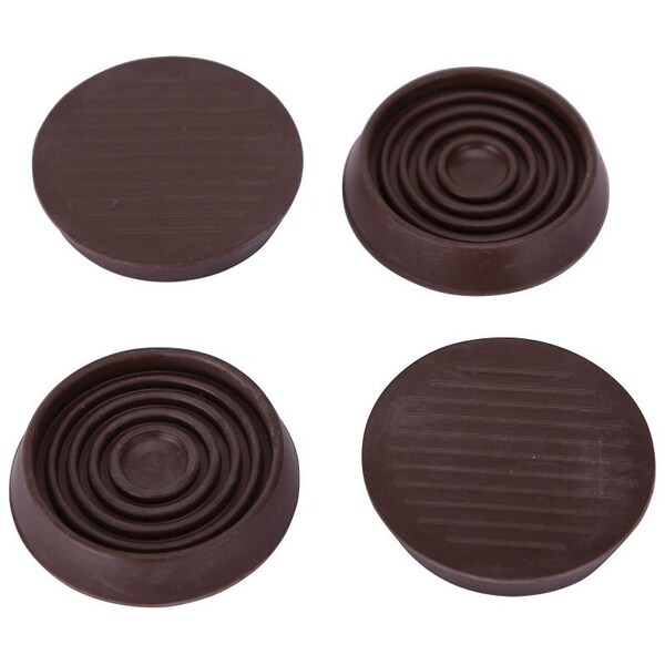Prosource Caster Furniture Glide, Rubber, Brown, Brown, 2-5/32 x 2-5/32 x 15/32 in Dimensions - FE-S709-PS