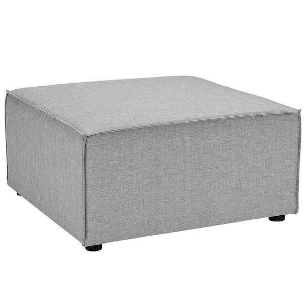 Modway Furniture Saybrook Outdoor Patio Upholstered Sectional Sofa Ottoman, Grey - EEI-4211-GRY