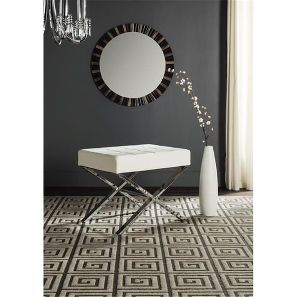 Safavieh Sienna Ottoman, White - 19.8 x 18.5 x 24.5 in. - FOX2028B