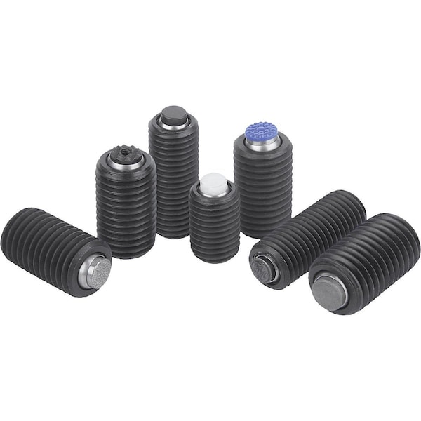 Kipp Self-Aligning Pads With O-Ring, Form:K Carbon Steel, Interchangable Insert, Comp:Polyacetal - K0291.724X040