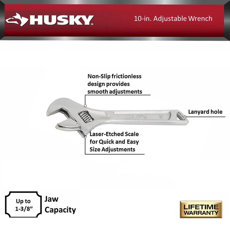 Llave ajustable de 10 pulgadas - 90129 de Husky