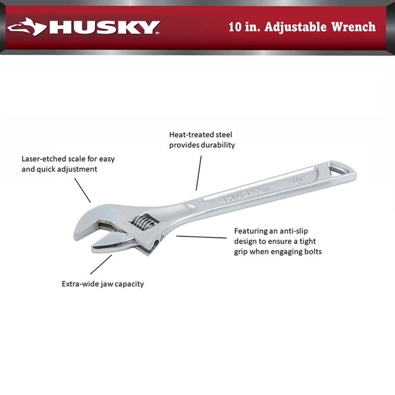 Llave ajustable de 10 pulgadas - 90129 de Husky