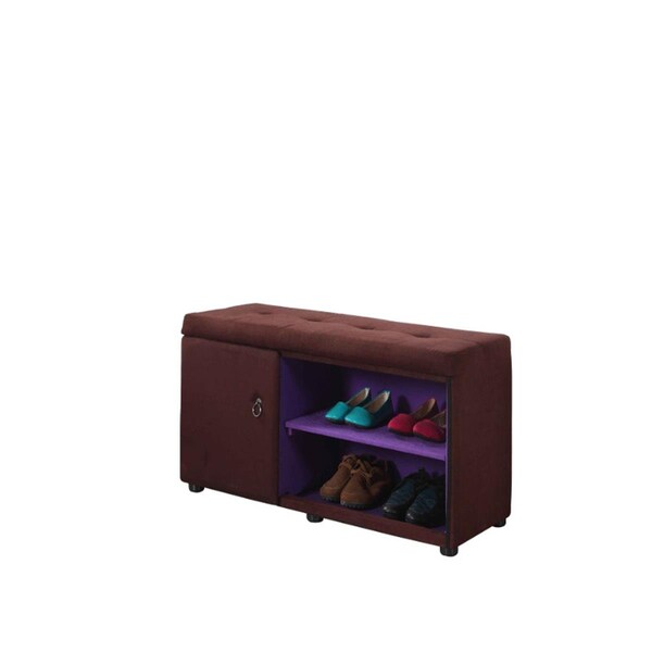 Ore Furniture 18 in Brown Shoe Compartment Ottoman - HB4700