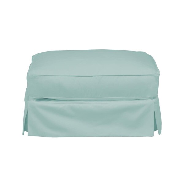 Sunset Trading Horizon Slipcovered Ottoman Ocean Blue 18 x 33 x 25 in. - SU-117630-391043