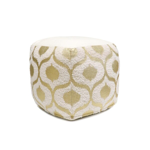 Kd Vestidor Grand Canyon Cotton Pouf - Gold Foiled - 17.75 x 17.75 x 17.75 in. - KD2637140