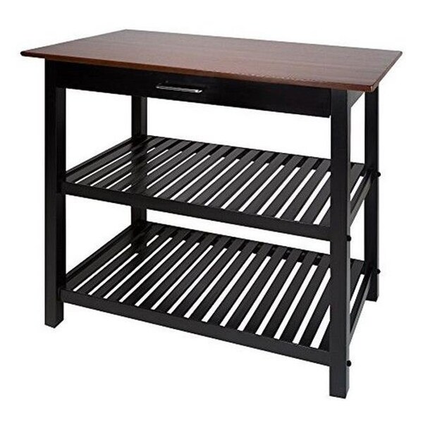 Casual Home Casual Home 373-92 Kitchen Island with Solid Wood Top - 373-92