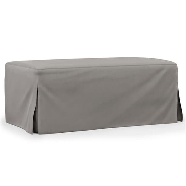 Sunset Trading Newport Slipcovered Ottoman Gray - SY-130030-391094