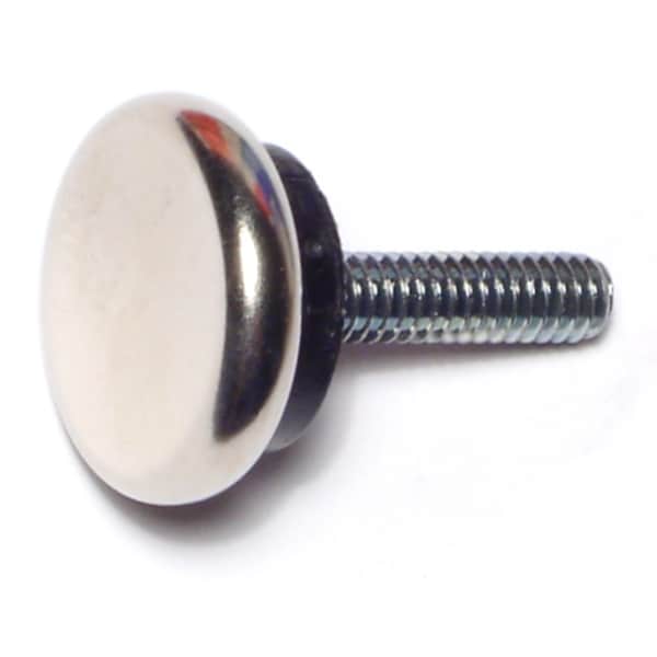 Midwest Fastener 1/4"-20 x 1" Nickel Coarse Thread Cushioned Furniture Glides 6PK - 66912