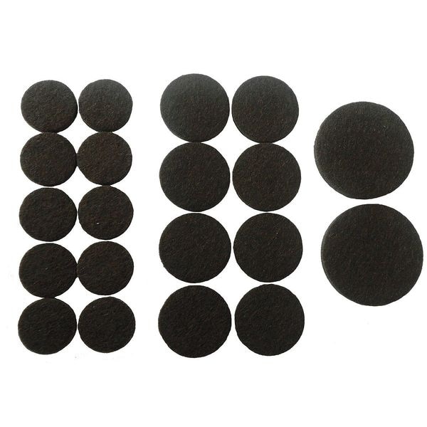 Zoro Select Felt Pads, SelfStick, Round, 3/4", 1", 1-1/2" - 10K001