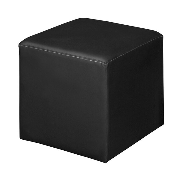 Education And Lounge Regency Jean Square Stool Ottoman- Black - N6263BK