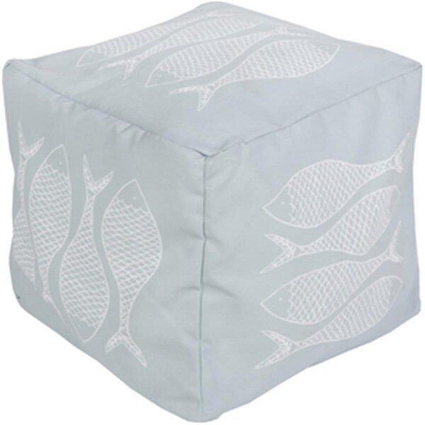 Templeton Rug  Cube Sky blue Pouf 18 x 18 x 18 in. - TE1430212