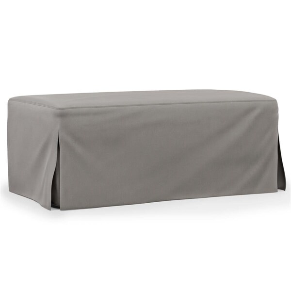 Fine-Line Newport Slipcovered Ottoman Gray - FI3196786