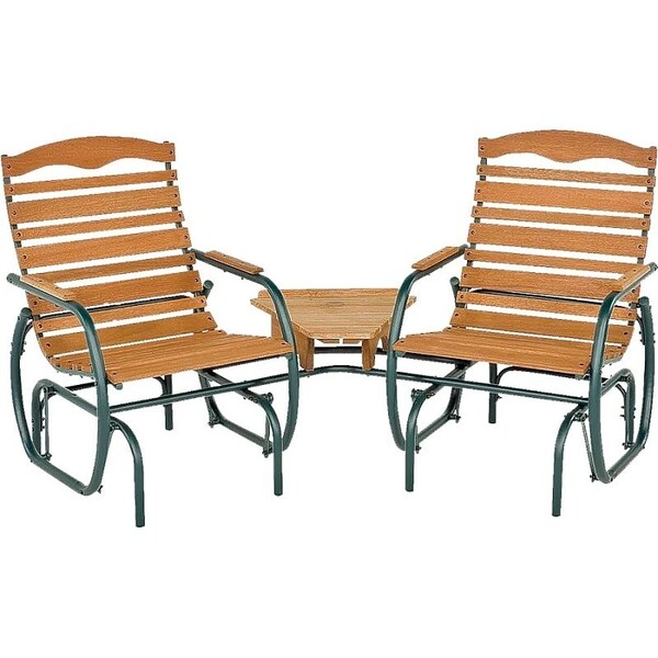 Seasonal Trends Glider Fin, 75-1/4 in W, 35-1/2 in D, 36-3/4 in H, 250 lb Seating, Bronze Frame - CG-43Z