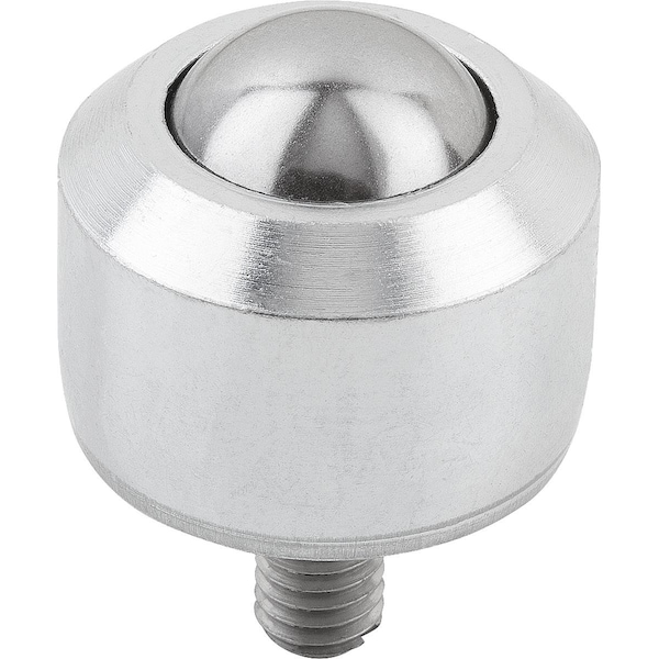 Kipp Ball Transfer Unit Mini D1=M06X12, Form:B Steel, Comp:Steel - K0749.1216