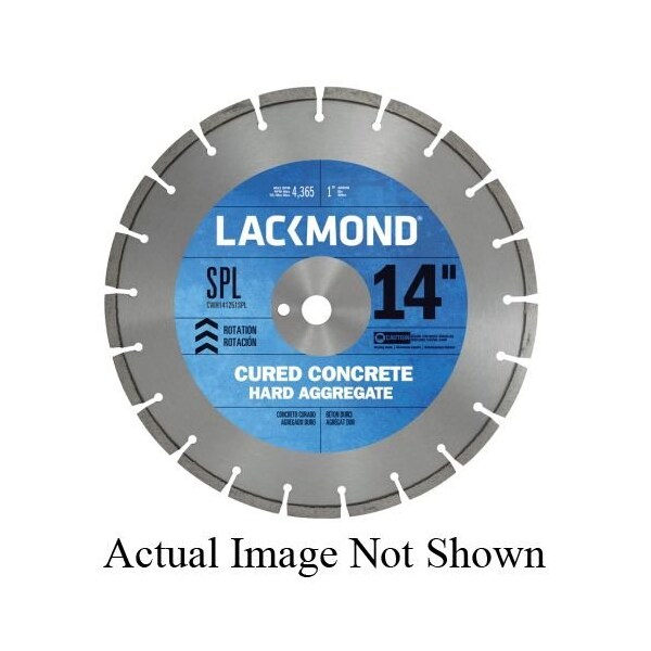 Lackmond Diamond Blade, Laser Weld Segmented, Series SPL, 30 Diameter Blade, 1 ArborShank - CWH301871SPL