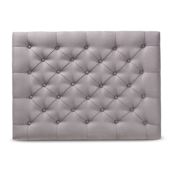 Baxton Studio Lindsey Grey Upholstered and Greywashed Wood Cocktail Ottoman - 164-10653