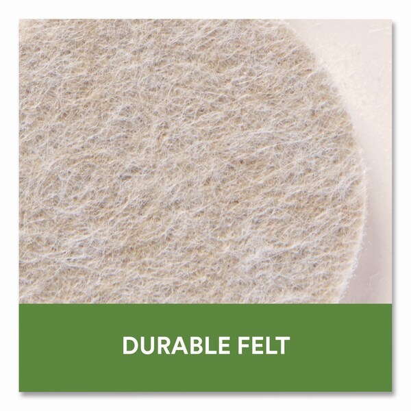 Scotch Felt Pad Protectors, Assorted Sizes and Shapes, Beige, 199PK - FP845-199NA