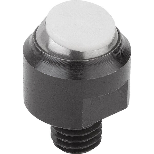 Kipp Self-Aligning Pads M10 D1=20, Form:D Carbon Steel, Comp:Ball-Bearing Steel - K0282.210