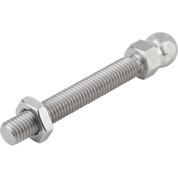 Kipp Threaded Spindle For Swivel Feet D1=M08X80 Stainless Steel - K0421.080802