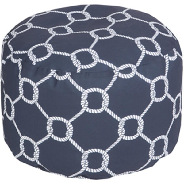 Templeton Rug  Round Navy Pouf 20 x 13 in. - TE1430240