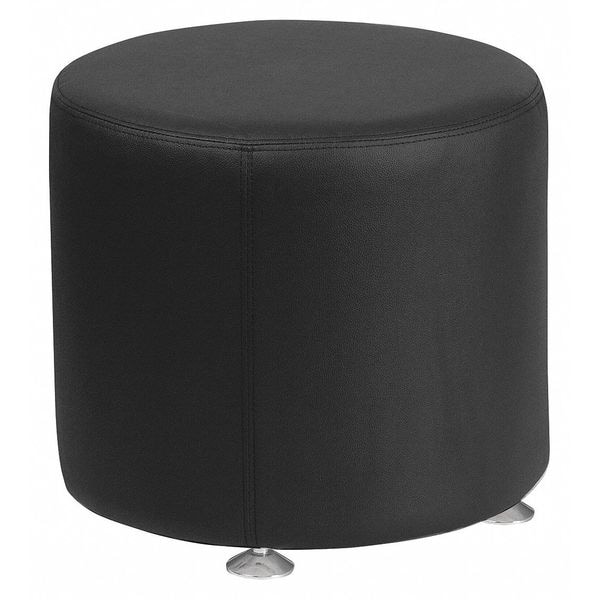 Flash Furniture Ottoman, 18" x 16-1/2", Upholstery Color: Black - ZB-803-RD-18-BK-GG